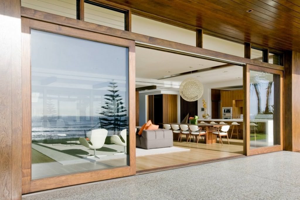 Image of: Two Story House Exterior Sliding Doors