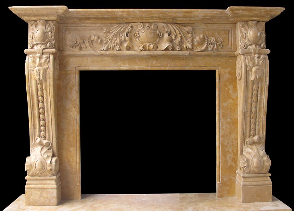 Image of: Vintage Marble Fireplace Mantels