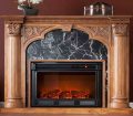 Vintage Wood And Marble Fireplace Mantels