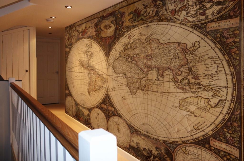 Image of: Antique Nautical Map Wallpaper