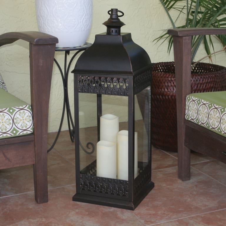 Image of: Black Colonial Candle Lantern