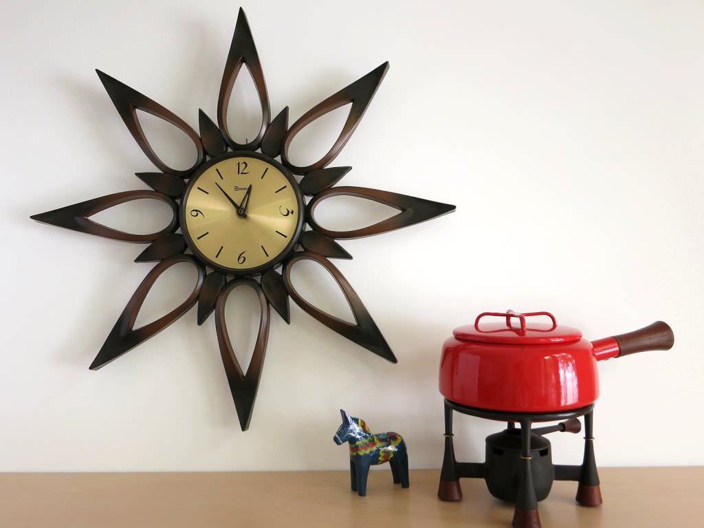 Image of: Chaney Retro Starburst Clock