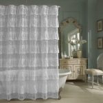 Country Ruffled Curtains For Bathroom