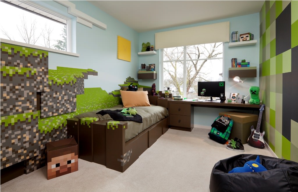 Image of: Kids Minecraft Room Decor
