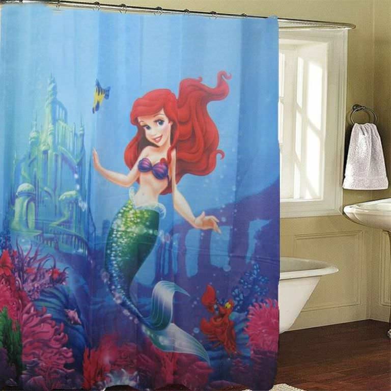 Image of: Mermaid Shower Curtains