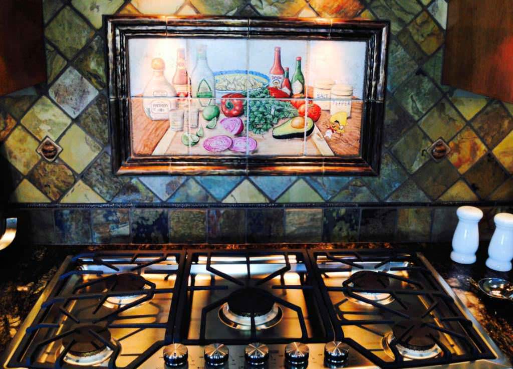 Image of: Mexican Tile Murals For Kitchen Ideas