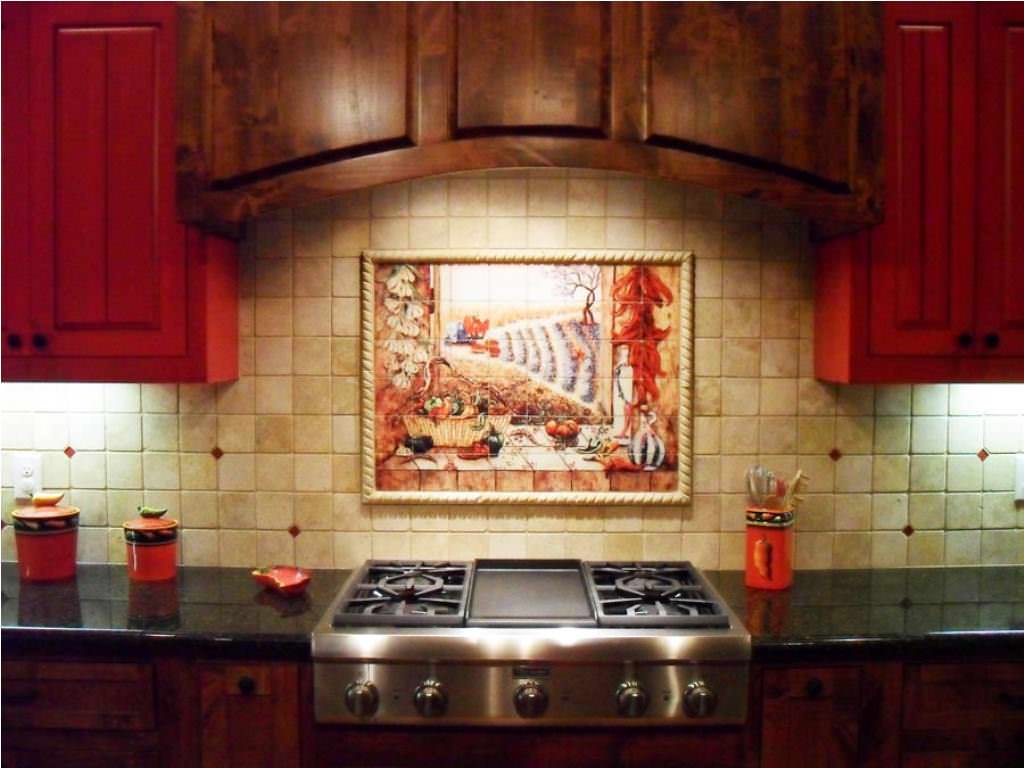 Image of: Mexican Tile Murals For Kitchens
