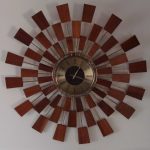 Mid Century Sunburst Clock