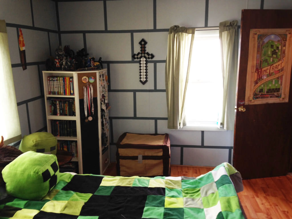 Image of: Minecraft Room Decor Bedroom