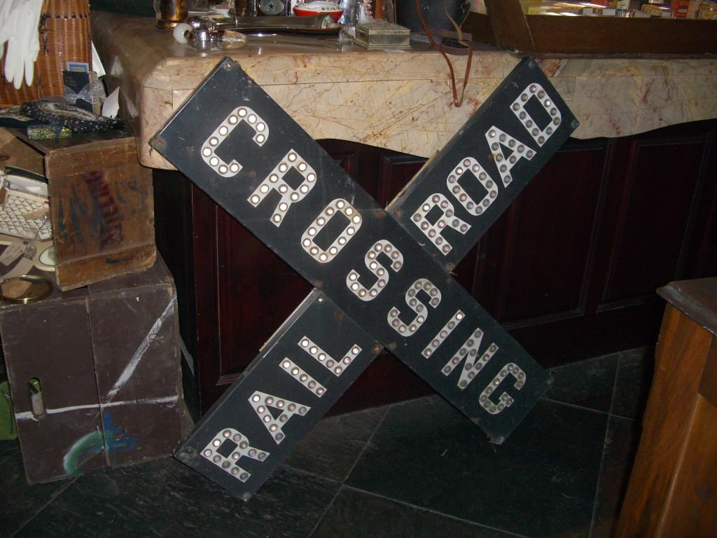 Image of: Railroad Metal Signs