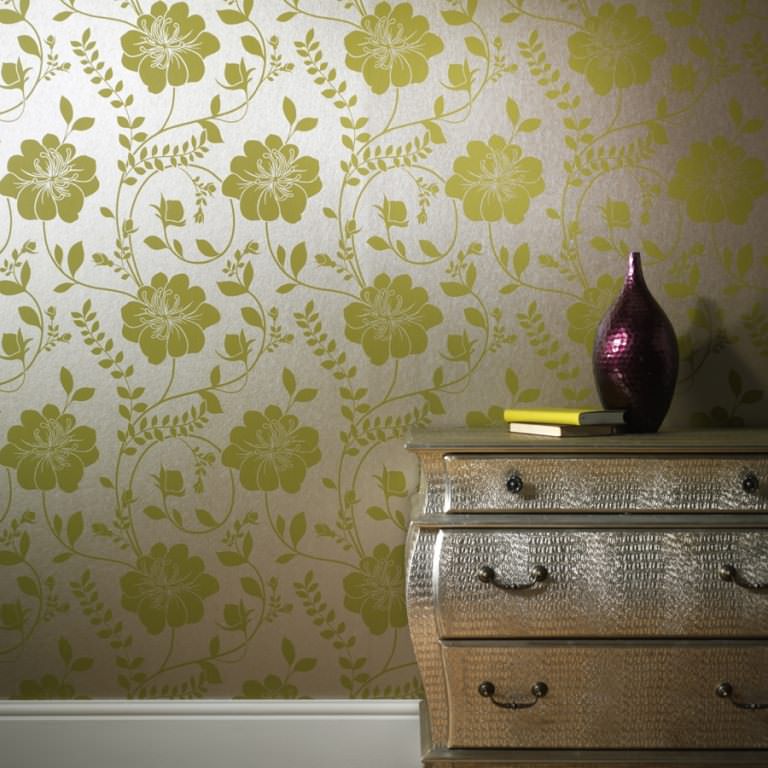 Image of: Simple Vintage Style Floral Wallpaper