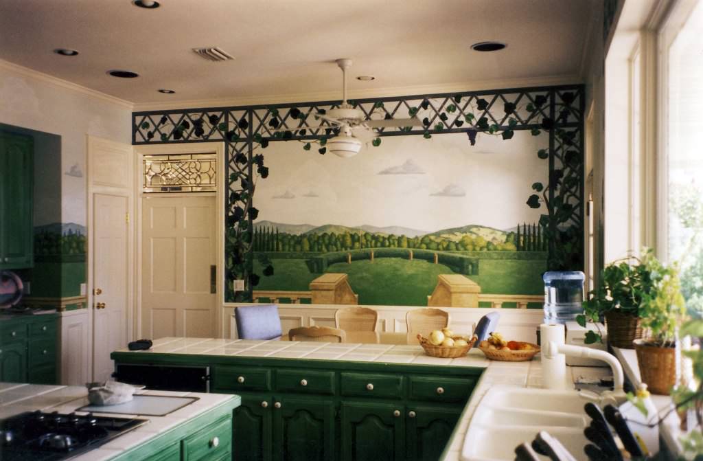 Image of: Tuscan Wall Murals For Kitchen