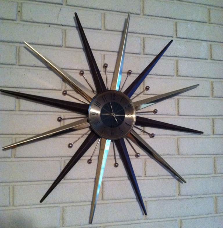 Image of: Vintage Starburst Wall Clock