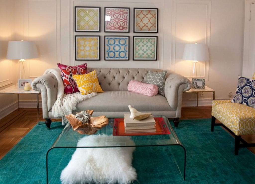 Image of: Brown And Turquoise Living Room Decor
