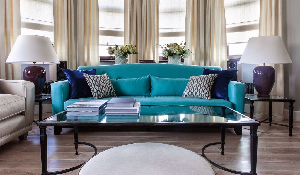 Image of: Brown And Turquoise Living Room Furniture Ideas