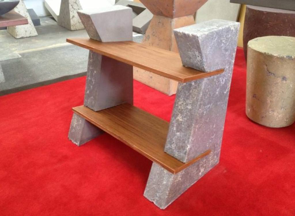 Image of: Concrete Block Shelves