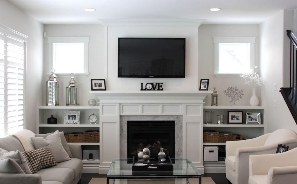 Image of: Decorate Fireplace With Television