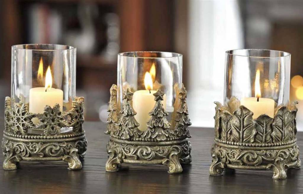 Image of: Decorating Candle Holders
