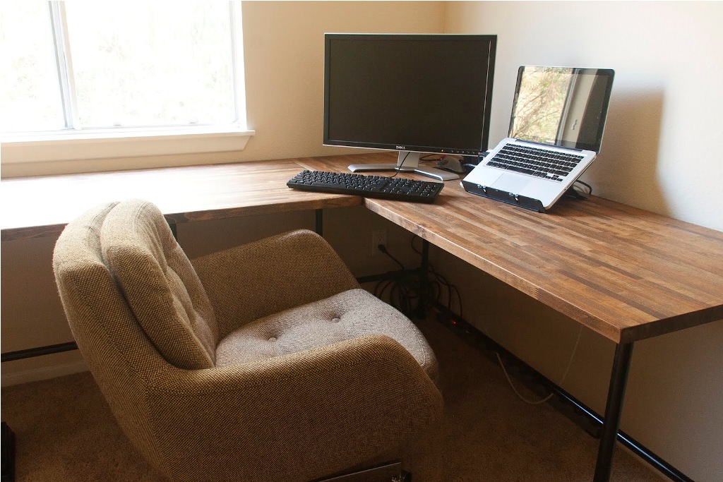 Image of: Diy Wood Desk For Home Office