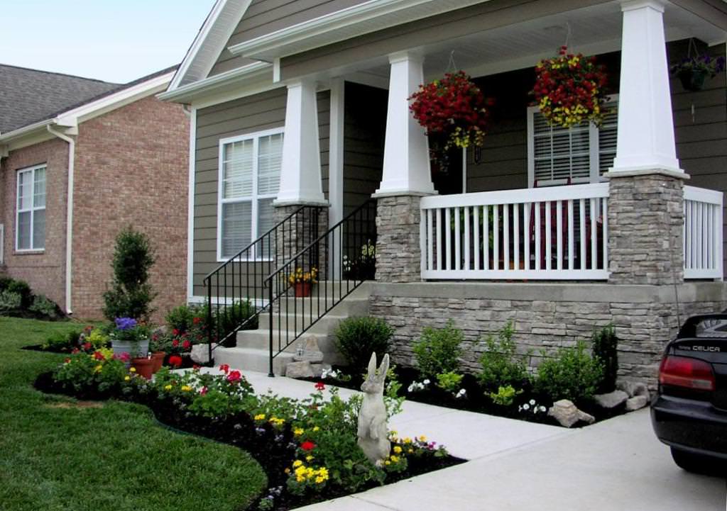 Image of: Flower Bed Ideas Front Of House Images