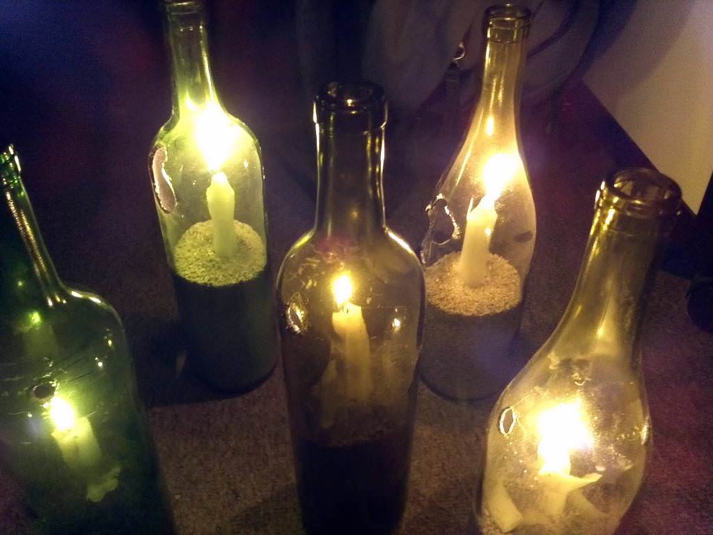 Image of: Glass Bottle Recycle Decorating Light