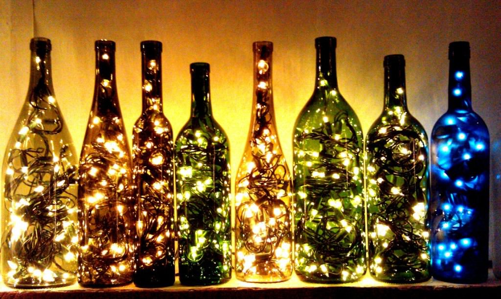 Image of: Glass Bottle Recycle Decorative Lighting
