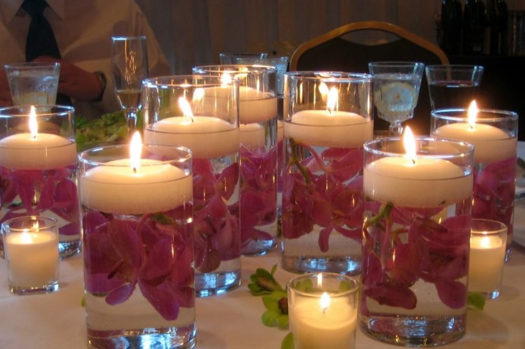Image of: Glass Candle Decorating Ideas