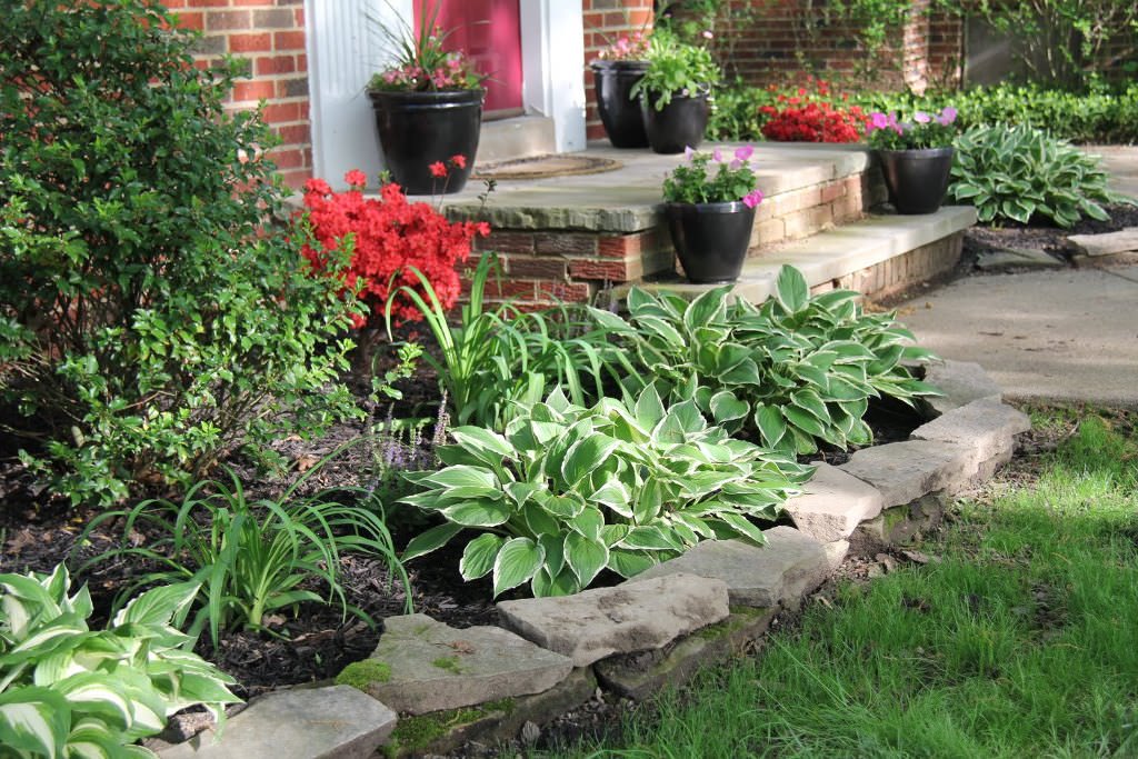 Green Flower Bed Ideas Front Of House