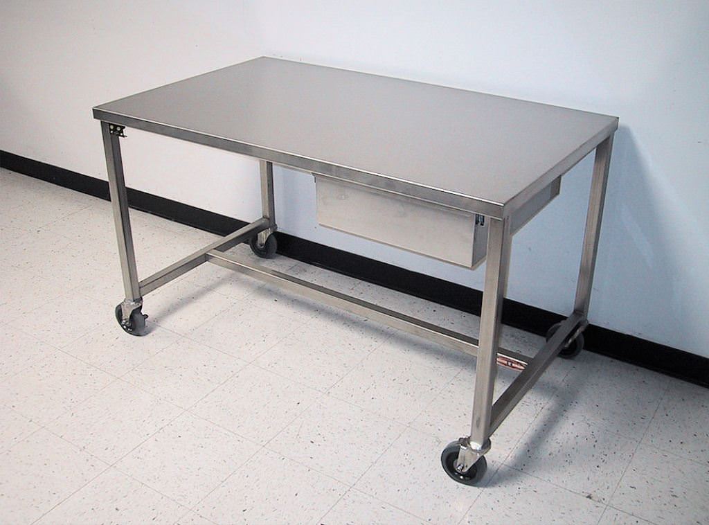 Image of: Stainless Steel Work Tables On Wheels