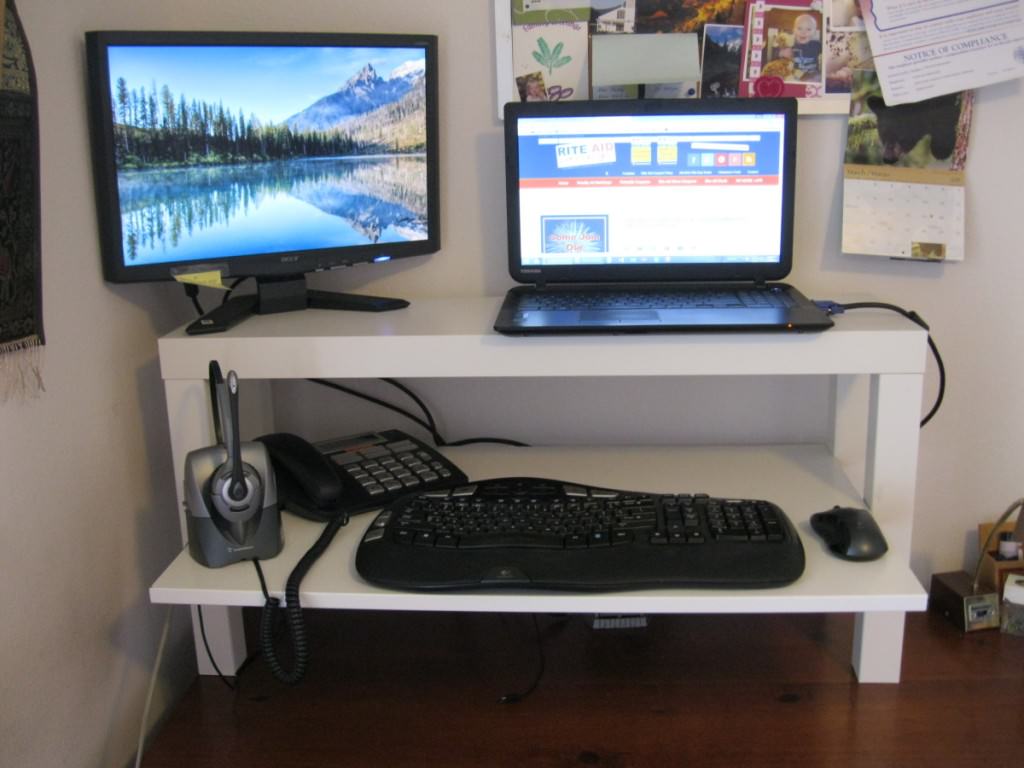 Image of: Table Top Standing Desk