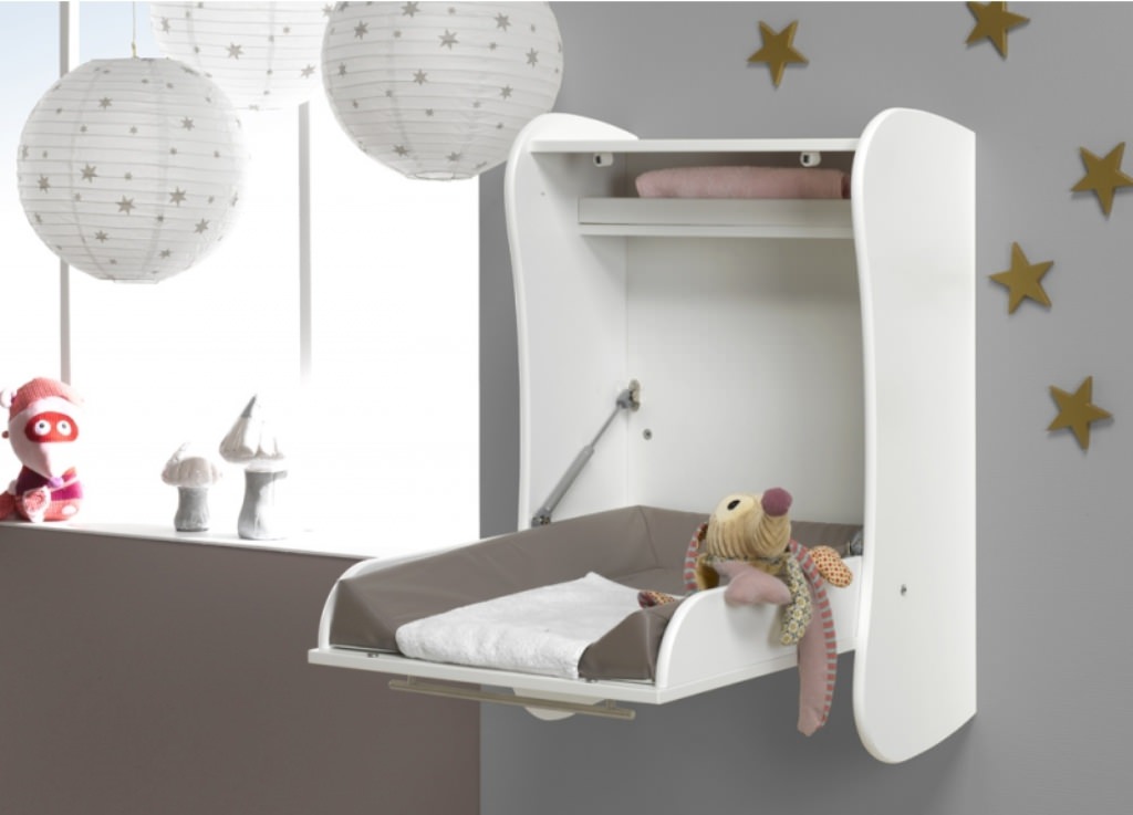 Image of: Wall Mount Changing Table Designs