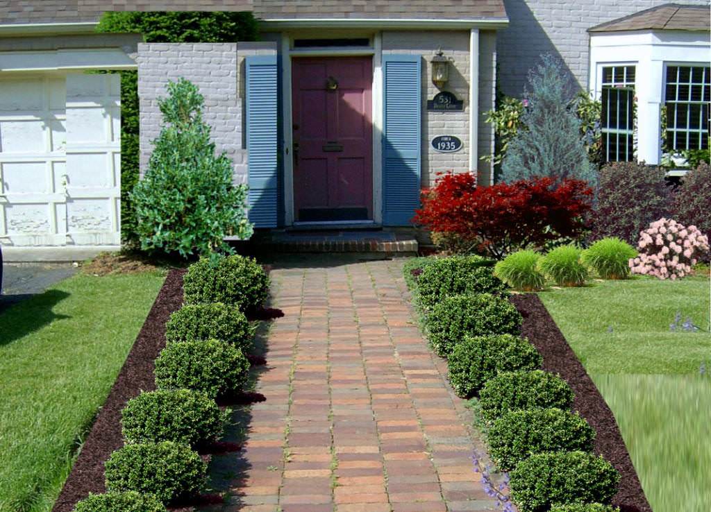 Image of: Best Small Front Yard Landscaping Plans