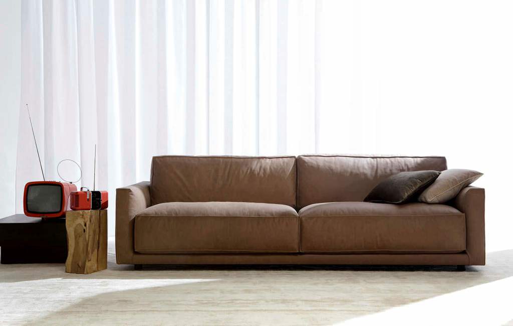 Brown Leather Sofa Contemporary