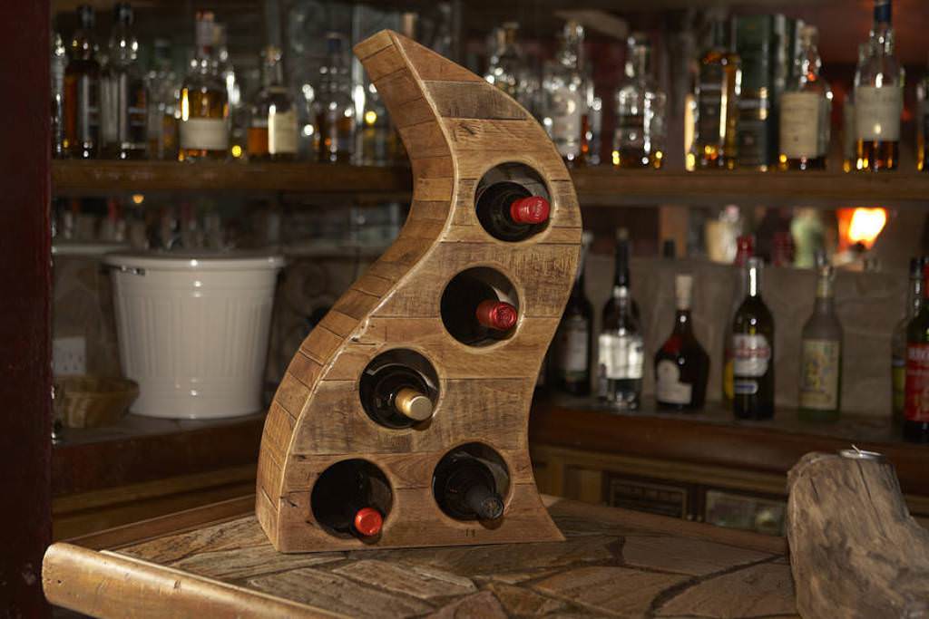 Image of: Custom Wood Wine Rack
