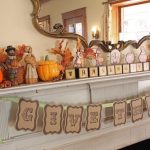 Decorating Thanksgiving Fireplace Mantel