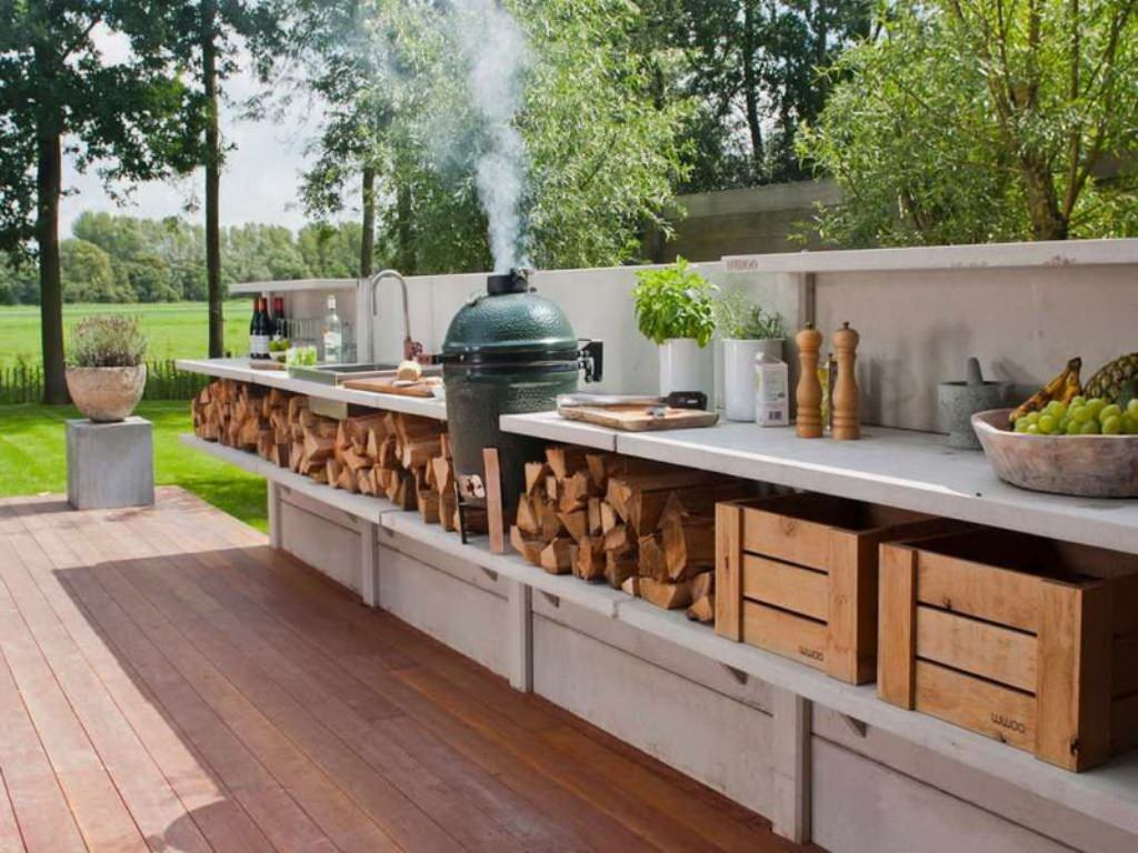 Image of: How To Build A Rustic Outdoor Kitchen