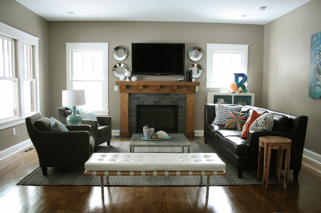 Image of: Living Room Furniture Placement With Fireplace And Tv