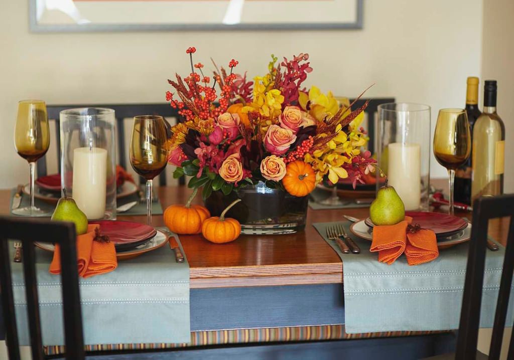 Image of: Thanksgiving Decorations For Table