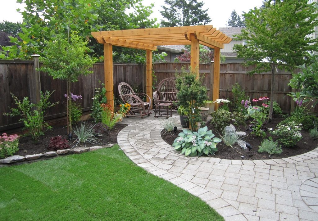 Image of: Townhouse Backyard Landscaping Idea