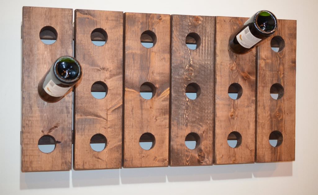 Image of: Wood Wall Wine Rack