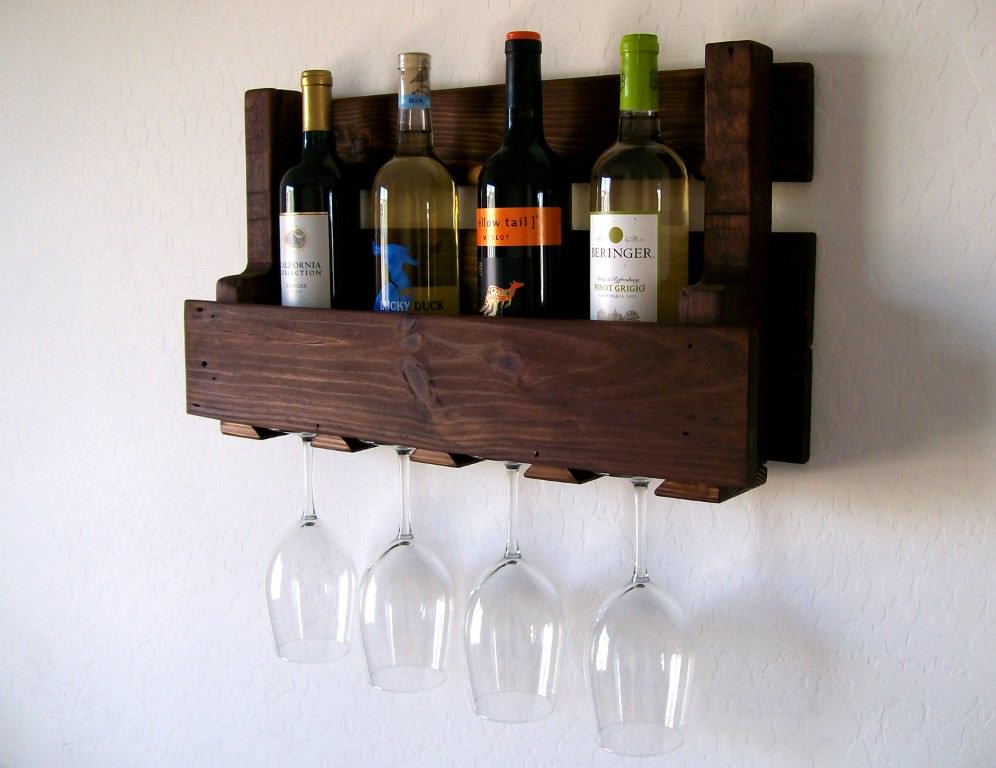 Image of: Wood Wine Glass Rack