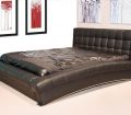 Black Leather Platform Bed
