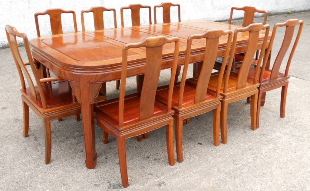 Image of: Teak Dining Table And Chairs