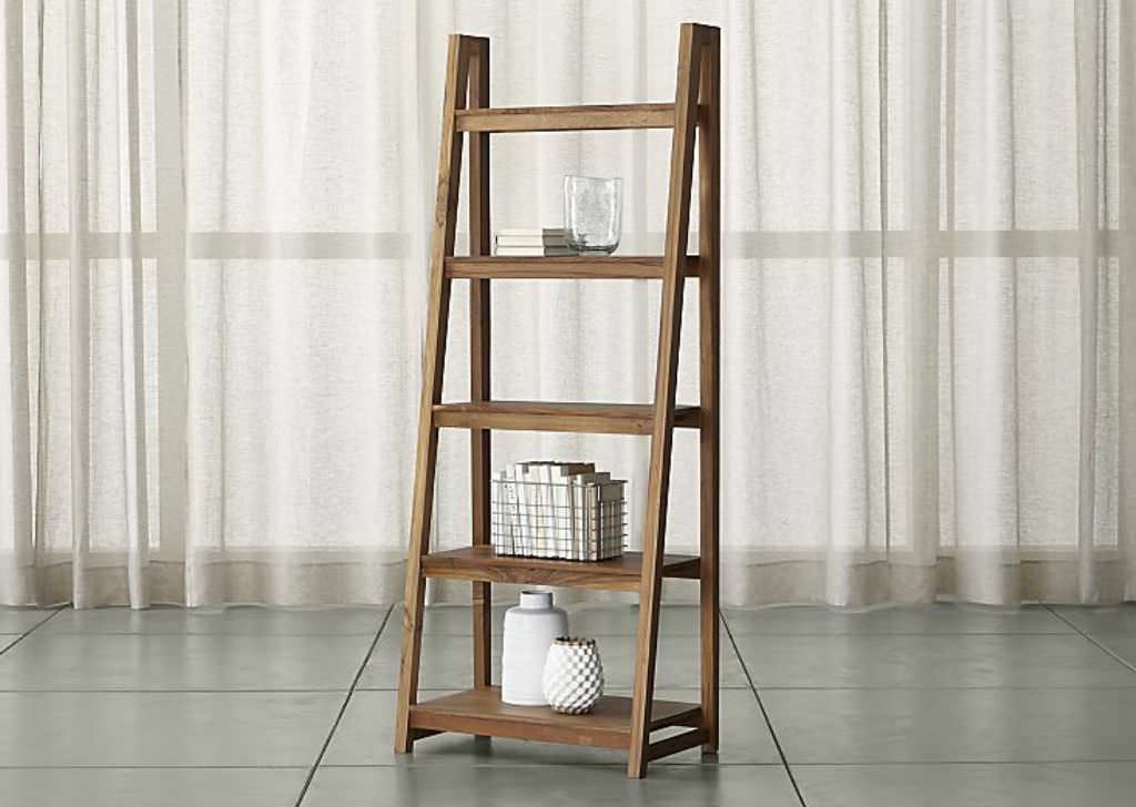 Image of: Teak Ladder Bookcases
