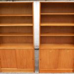 Teak Veneer Bookcases