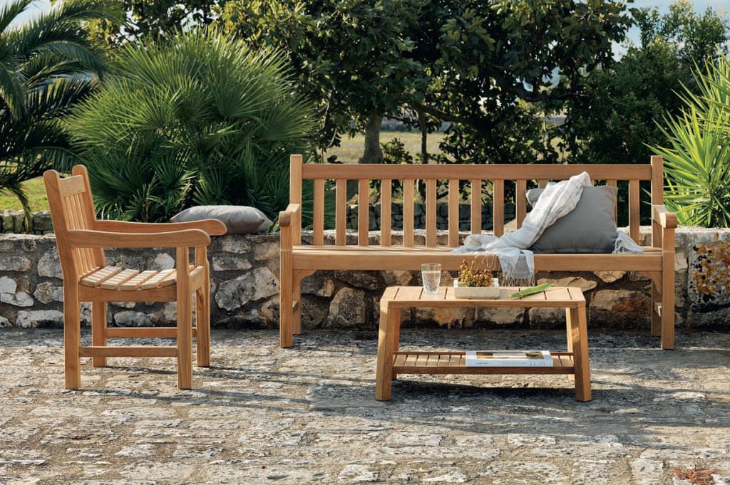 Image of: Teak Wooden Benches