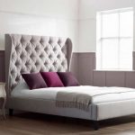Tufted Wingback King Bed