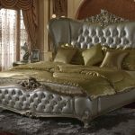 Upholstered Wingback Bed King