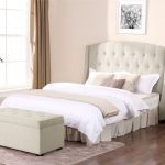 Upholstered Wingback King Bed