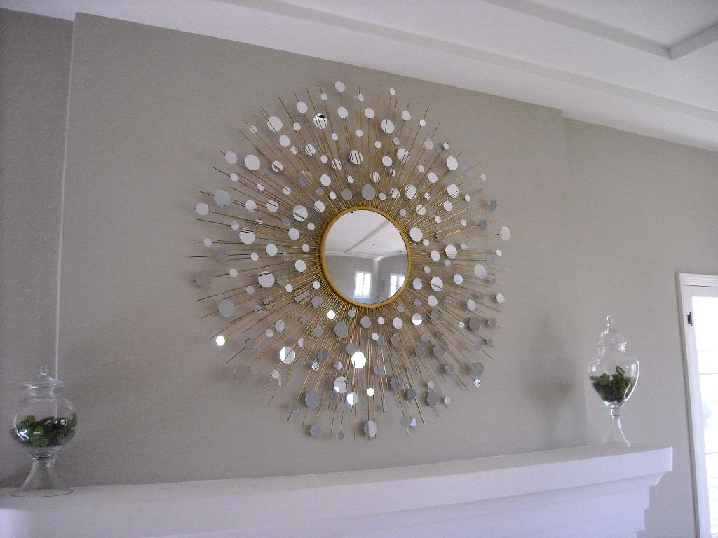 Image of: Awesome Small Sunburst Mirror